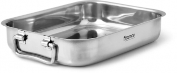Tava de copt Fissman 35x26x6cm argintiu otel inoxidabil 