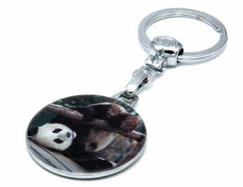 Breloc cheie din metal - multicolor model Urs Panda 