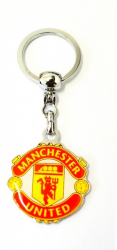 Breloc Premium metal inoxidabil compatibil Mancester United multicolor 
