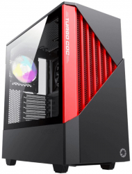 Carcasa Gamemax Contac COC BlackRed MiddleTower Tempered Glass CAGMCONTBR 