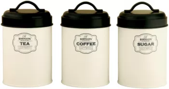 Set organizatoare pentru ceai cafea zahar otel carbon 11x15cm Bohmann 