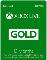 XBOX Live Gold 12 Months Membership - Xbox One Microsoft Code Cod de activare digital 
