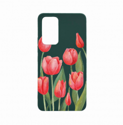 Husa Bestcase compatibila cu Xiaomi 12T Red Tulips 0.8MM Slim Forest Green FG 633 