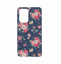 Husa Bestcase compatibila cu Xiaomi Redmi Note 11 Pro Pastel Colors Collection Flowers 0.8MM Slim Alaskan Blue AB 511 