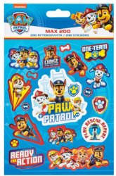 Caiet tematic PAW PATROL cu 200 de autocolante si stickere cu diverse dimensiuni si modele Evolium Multicolor 