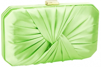 Geanta clutch din saten DYX3335-5 05 Verde mar 