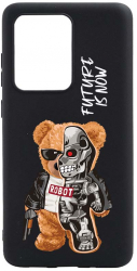 Husa Bestcase comp cu OPPO A77 Half Robot Half Teddy Bear 0.8MM Slim Negru B 931 
