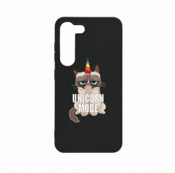 Husa Bestcase comp cu Samsung Galaxy S23 Plus Grumpy Unicorn Mode 0.8MM Slim Negru B 654 
