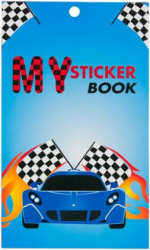 Caiet Evolium cu 150 de Autocolante si Stickere cu tematica Racing Cars Multicolor 