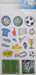 Set de stickere decorative cu modele din fotbal Evolium Multicolor 