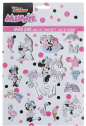 Set de 200 autocolante si stickere Evolium cu personaj Minnie Multicolor 