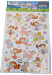 Set de stickere decorative Fairy Tale Evolium cu 80 de piese multicolore 