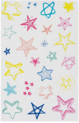 Set de stickere decorative muticolore falling Stars Evolium 25 de piese 