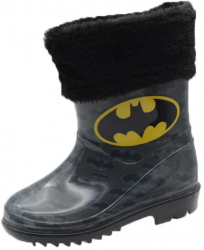 Cizme din cauciuc pentru baieti Sentino Batman 860-733-28 Negru 