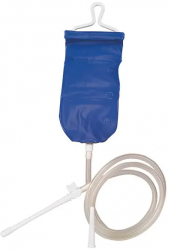 Irigator clisma calatorie DR. JUNGHANS - punga PVC albastru 2000ml furtun cu sonda inclus 