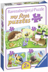 PRIMUL MEU PUZZLE ANIMALE DIN PADURE 2/4/6/8 PIESE 