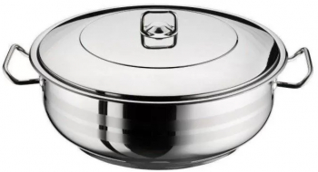 Cratita cu capac inox 10.5 Litri Arian otel inoxidabil 28 cm 