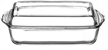 Vas termorezistent cu capac sticla 2.75 Litri Borcam 59010