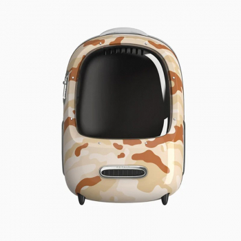 Rucsac cu hublou PETKIT Cat Travel Bag 2 Ventilare Sistem iluminare Desert Camo 