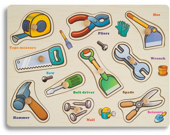 Puzzle incastru cu butoni Unelte 