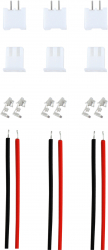 Set Conectori Micro 2-Pini Mama-Tata cu Fire pentru Automatica Robotica PCB Electronica Alimentare White 18 piese 