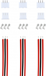 Set Conectori Micro 3-Pini Mama-Tata cu Fire pentru Automatica Robotica PCB Electronica Alimentare White 24 piese 