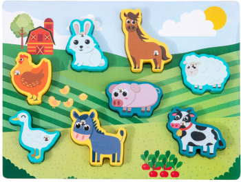 Tablita 4 in 1 - Pescuit Magnetic Puzzle 3D Tablita de scris Insiruire Animale De Ferma 
