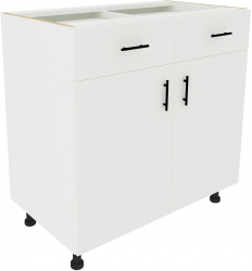 Corp Baza haaus Karo 2 Sertare 2 Usi Alb 80 x 50 x 80 cm 