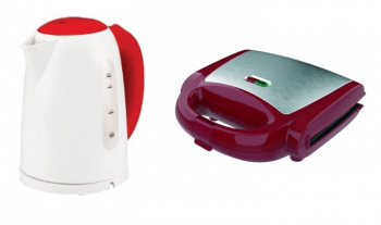 Pachet Fierbator Electric Missy Family Ket 1797 W/R si Sandwichmaker Tasty SC2127 Studio Casa
