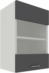 Corp Superior haaus Karo O Usa cu sticla Antracit/Alb 40 x 30 x 60 cm 