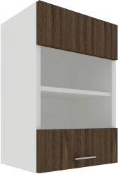 Corp Superior haaus Karo O Usa cu sticla Stejar Bronz/Alb 40 x 30 x 60 cm 