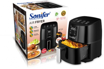 Friteuza cu aer cald Sonifer SF-1010 temperatura ajustabila pana la 200° C capacitate 4.2 L negru 