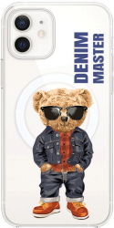 Husa BestCase Compatibila Cu Apple iPhone 12 Denim Master - Teddy Bear MagSafe compatibil Anti Shock MAS 927 