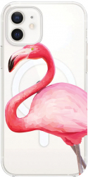 Husa BestCase Compatibila Cu Apple iPhone 12 Flamingo MagSafe compatibil Anti Shock MAS 55 
