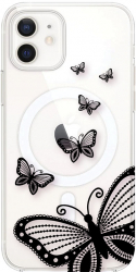 Husa BestCase Compatibila Cu Apple iPhone 12 Flowers MagSafe compatibil Anti Shock MAS 79 