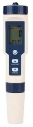 Tester apa ecran digital lcd 4 in 1 testeaza PH TDS Temperatura precizie ridicata alb / albastru 