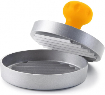 Presa hamburger Ibili-Accesorios aluminiu 11x8 cm argintiu/galben 