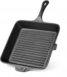 Tigaie grill Fissman 26x4.5 cm negru fonta