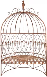 Banca gradina fier maro 119x59x208 cm 