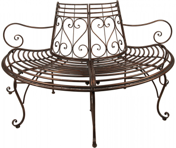 Banca gradina fier maro 160x82x87 cm 