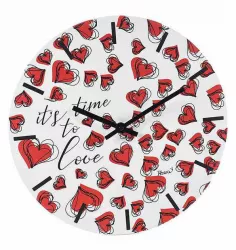Ceas perete lemn Love 30 cm 