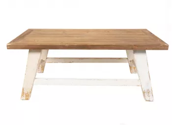 Masuta lemn maro alb antichizat 120x60x48 cm 