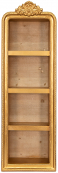 Raft perete lemn auriu maro 42x19x126 cm 