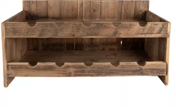 Raft sticle vin lemn maro 65x28x33 cm 