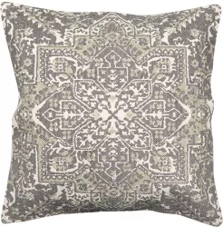 Set 2 fete perne bumbac gri crem 50x50 cm 