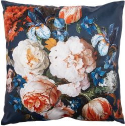 Set 2 fete perne decorative poliester multicolor White Flowers 45x45 cm 