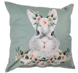 Set 2 fete perne poliester multicolor Iepuras 45x45 cm 