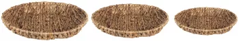 Set 3 cosuri depozitare rattan maro 40x6 cm 35x6 cm 30x6 cm 