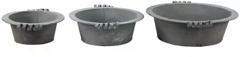 Set 3 ghivece fier gri 36x11 cm 30x10 cm 24x9 cm 