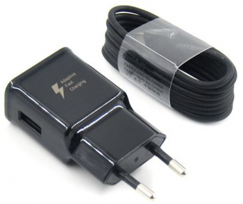 Set incarcator priza si cablu de date Type-C 1m compatibilitate universala negru 